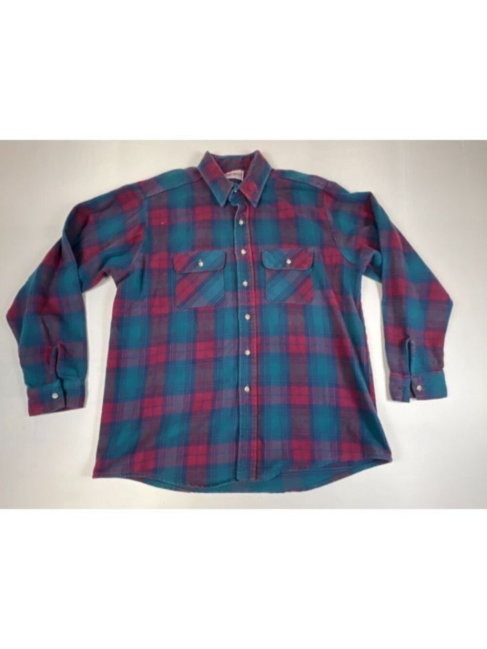 Vintage Great Northwest Sportswear Mens Plaid Flannel Shirt Size XL Made in USA
